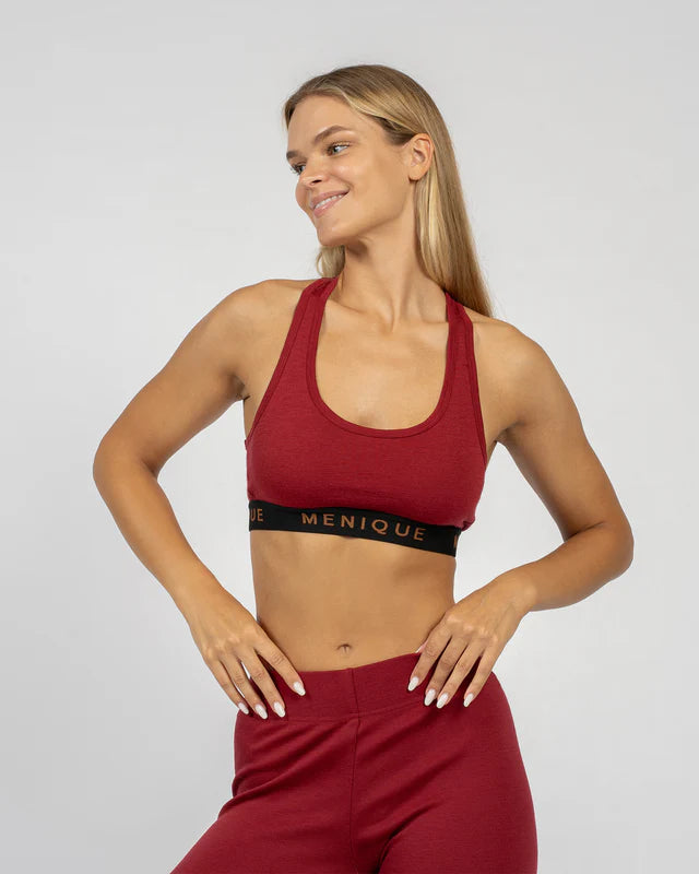 Konur - Íþróttabrjóstahaldari úr merinó