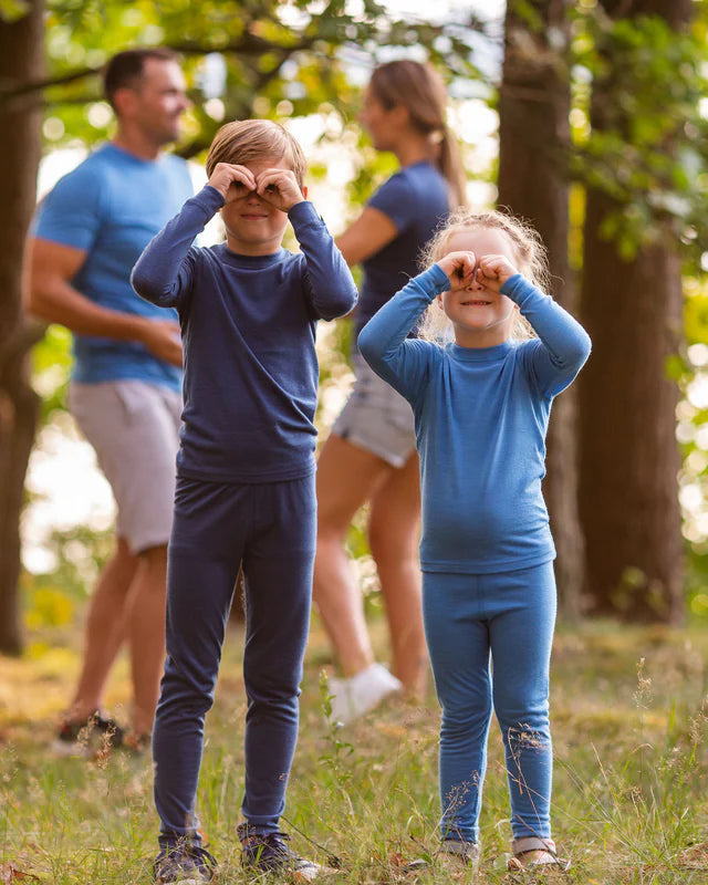 Börn - Síðbuxur úr merinó