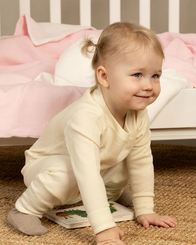 Börn - Síðbuxur úr merinó